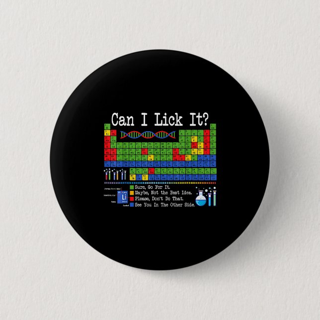 Can I Lick It Periodic Table Funny Science Teacher Knapp (Framsida)