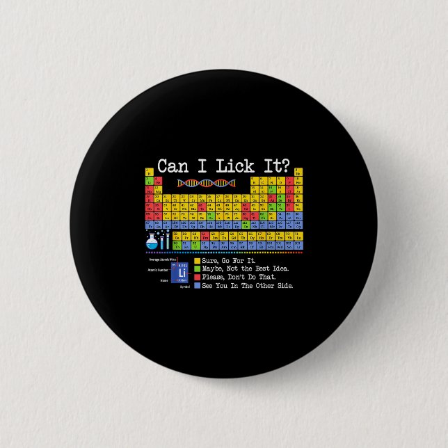 Can I Lick It Periodic Table Funny Science Teacher Knapp (Framsida)