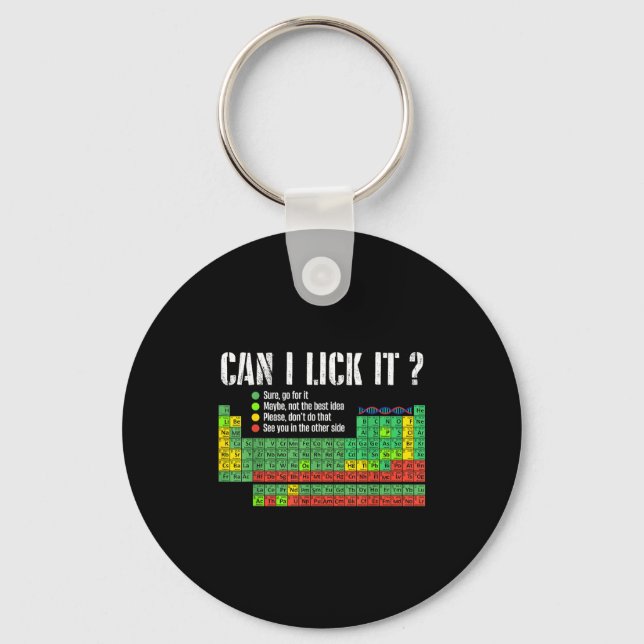 Can I Lick It Periodic Table Funny Science Teacher Nyckelring (Framsida)