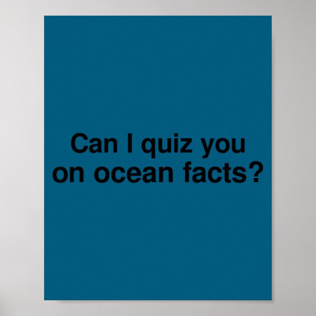 Can I Quiz You On Ocean Facts  Poster (Framsidan)
