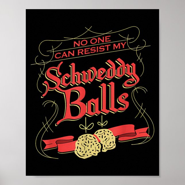 Can Resist My Schweddy Ball Candy Ugly Xmas Appare Poster (Framsidan)