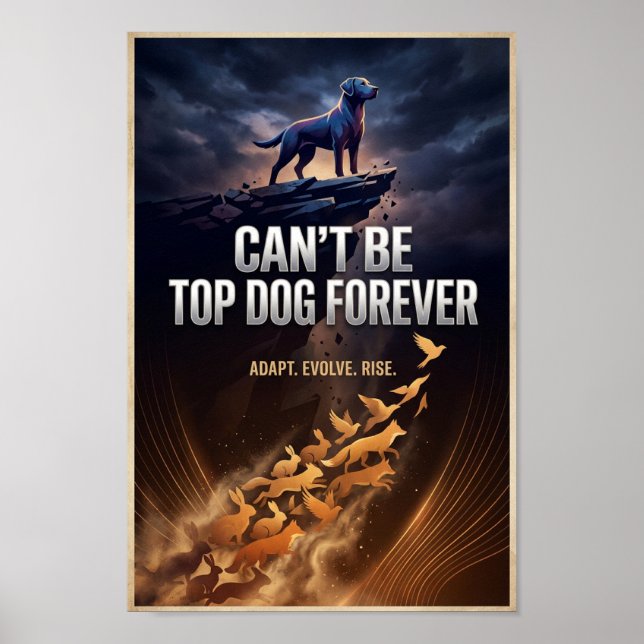Can’t Be Top Dog Forever – Inspirational Poster (Framsidan)