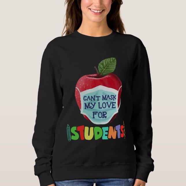 Can t Mask My Love Of Teaching 100 Days Of School  T Shirt (Framsida)