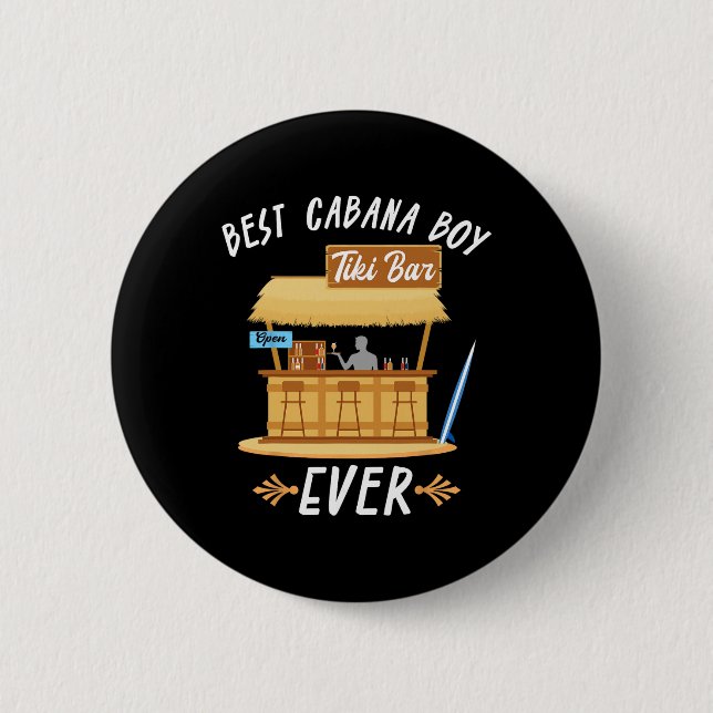 Cana Boy Tiki R Beach Limbo Surfing Rtender Servit Knapp (Framsida)