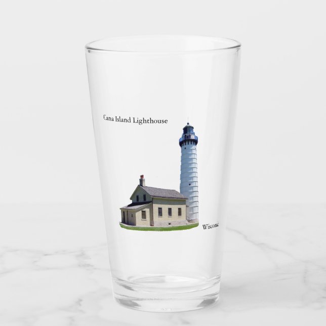 Cana Island Lighthouse-glas Glaskopp (Framsida)