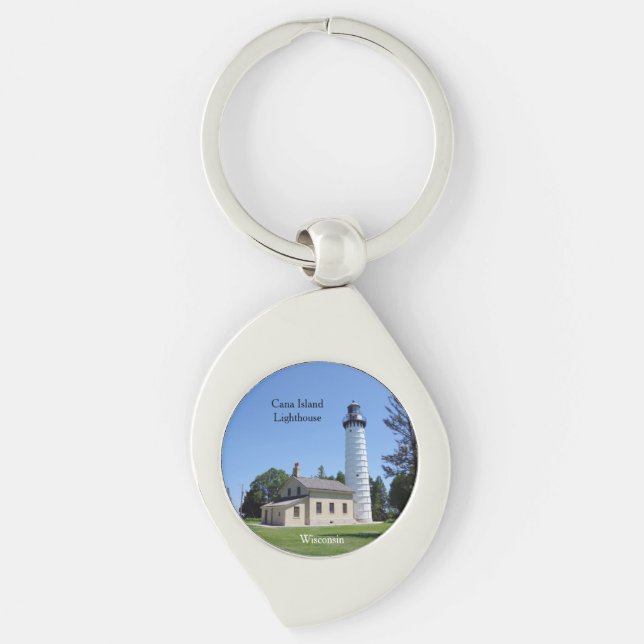 Cana Island Lighthouse metall nyckelring (Framsidan)