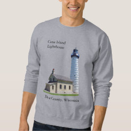 Cana Island Lighthouse-skjortans svarta skrift Lång Ärmad Tröja