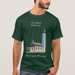Cana Island Lighthouse-skjortans vita bokstäver T Shirt