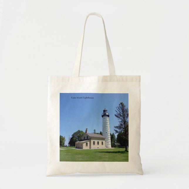 Cana Island Lighthouse tote bag Tygkasse (Framsidan)