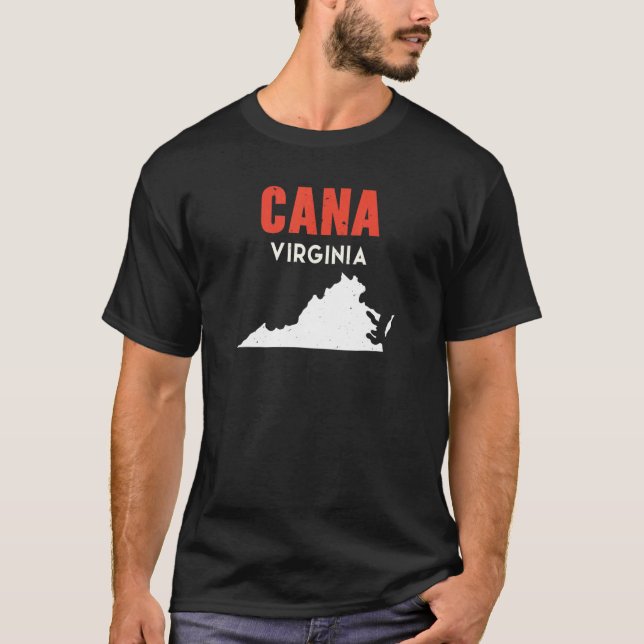 Cana Virginia USA State America Travel Virginian T Shirt (Framsida)