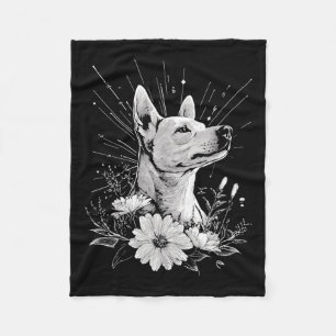 Canaan Hund älskare Retro Stil Tattoo Fleecefilt