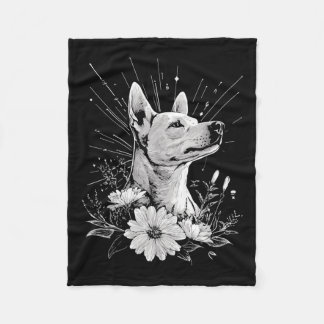 Canaan Hund älskare Retro Stil Tattoo Fleecefilt