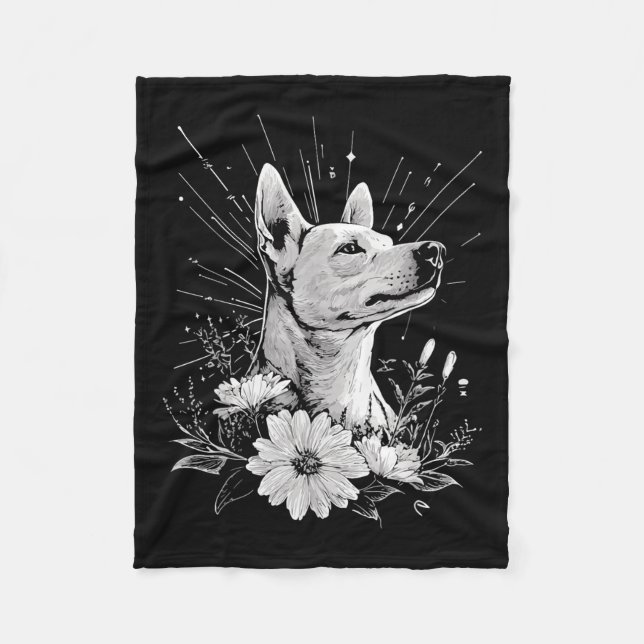 Canaan Hund älskare Retro Stil Tattoo Fleecefilt (Framsidan)