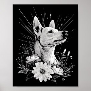 Canaan Hund älskare Retro Stil Tattoo Poster
