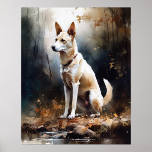 Canaan Hund Art Print Poster