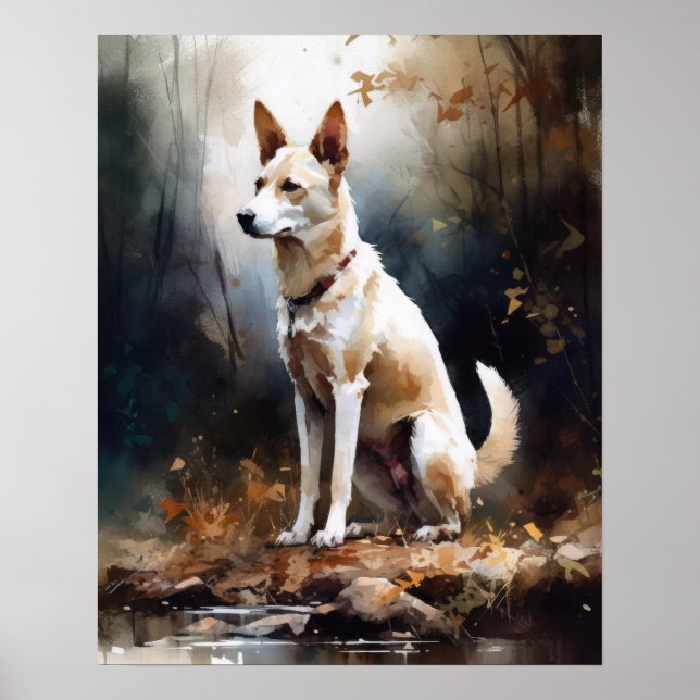 Canaan Hund Art Print Poster (Framsidan)
