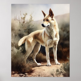 Canaan Hund Art Print Poster
