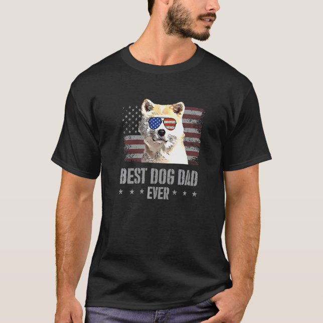 Canaan Hund Best Hund Pappa någonsin Retro USA Fl T Shirt (Framsida)