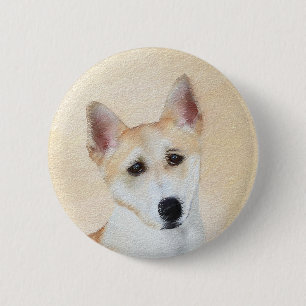 Canaan Hund Painting - Cute Original Hund Art Knapp
