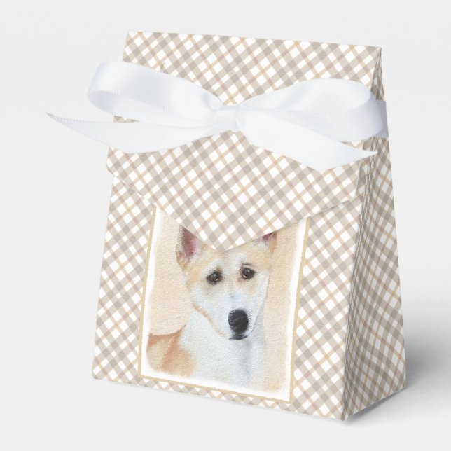 Canaan Hund Painting - Cute Original Hund Art Presentaskar (Framsidan Sidan)