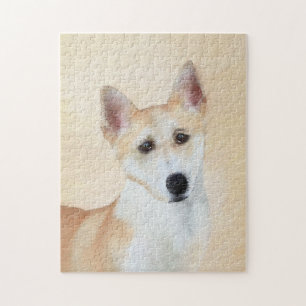 Canaan Hund Painting - Cute Original Hund Art Pussel