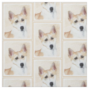 Canaan Hund Painting - Cute Original Hund Art Tyg