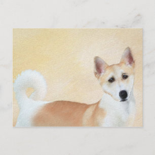 Canaan Hund Painting - Cute Original Hund Art Vykort