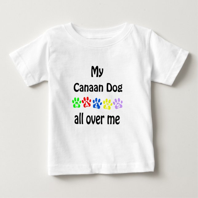 Canaan Hund Walks Design T Shirt (Framsida)