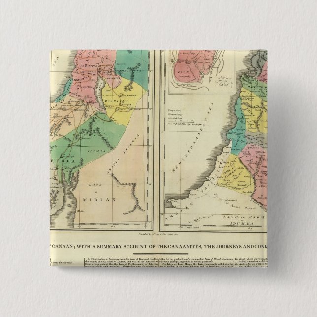 Canaan - Israel Atlas Karta Knapp (Framsida)