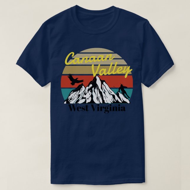 Canaan Valley ski Väster Virginia T Shirt (Design framsida)