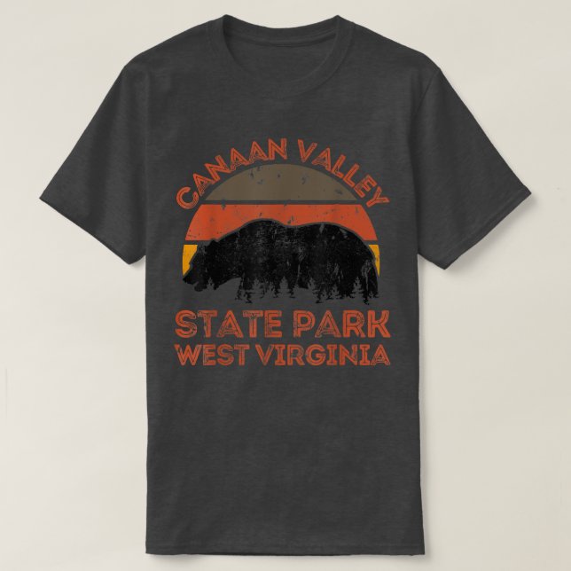 Canaan Valley State Park Väster Virginia Bear Natu T Shirt (Design framsida)