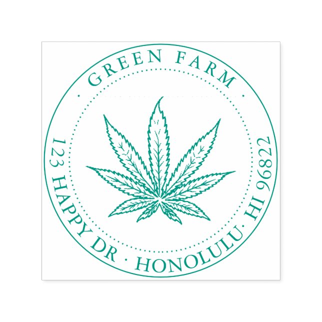 CANABIS Se Färg-val Självfärgande Stämpel (Design)