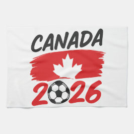 Canada 2026 Soccer Fan Design with Maple Leaf Kökshandduk