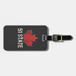 Canada 51st State Trump American och Canadian Flag Bagagebricka