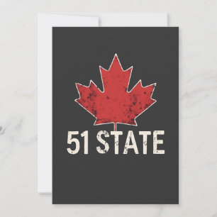 Canada 51st State Trump American och Canadian Flag Meddelande