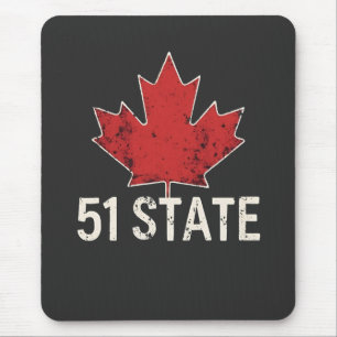 Canada 51st State Trump American och Canadian Flag Musmatta