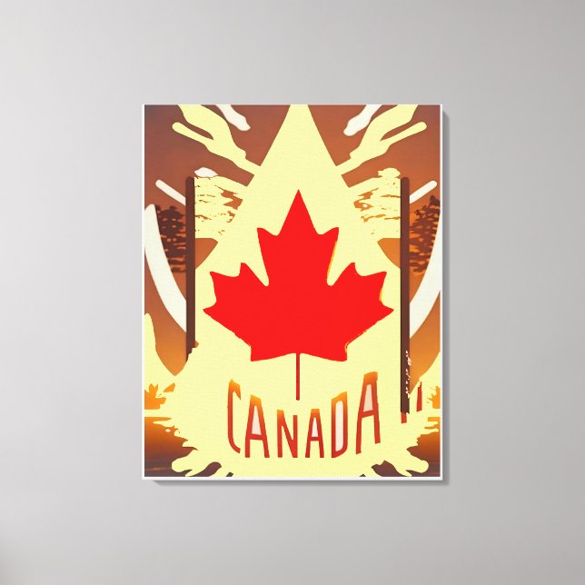 Canada Abstrakt Art Canvastryck (Framsida)