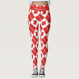 CANADA Anpassningsbar Text SPRINGA DIN EGEN TÄVLIN Leggings