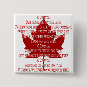 Canada Anthem Button Canada Souvenirs Canada Gift Knapp