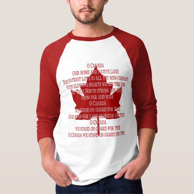Canada Anthem Jersey Women's Souvenir Canada Shirt T (Framsida)