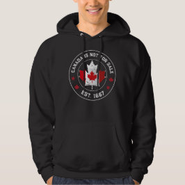 canada är inte till salu Est 1867 Canadian Flagga Hoodie