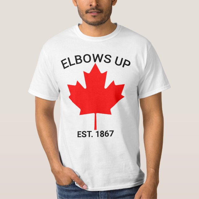 Canada Armbågar Upp Tröja, Proteststöd Tröja, San T Shirt (Framsida)