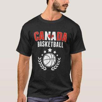 Canada Basketball Älskare Jersey Canadian Flagga S T Shirt