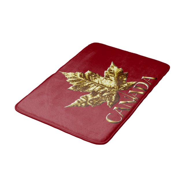 Canada Bath Mat Guld Anpassningsbar Canada Souveni Badrumsmatta (Vinklad)