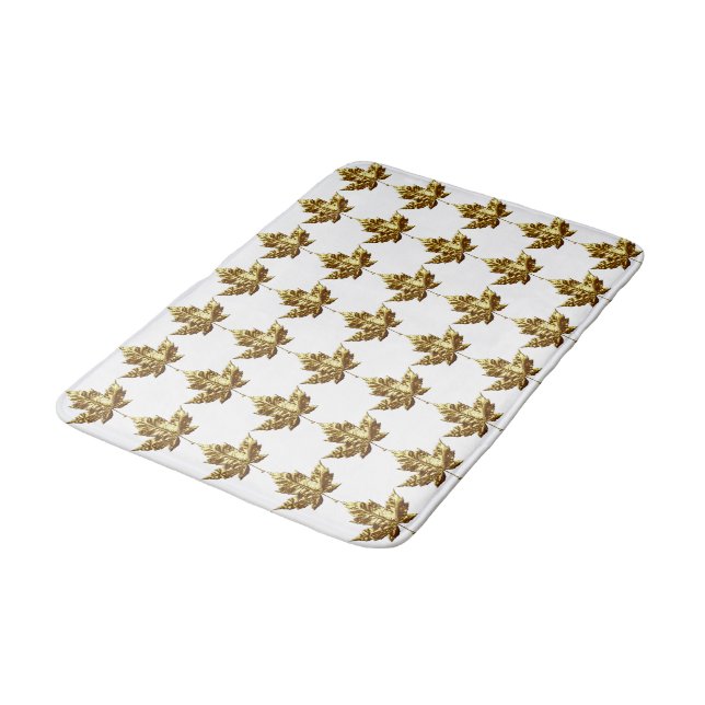 Canada Bath Mat Guld Anpassningsbar Canada Souveni Badrumsmatta (Vinklad)