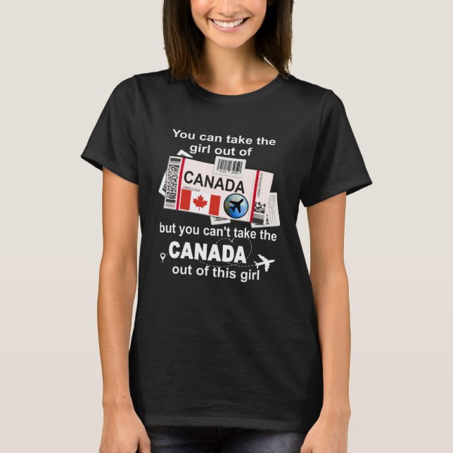 Canada Boarding Pass  Canada Girl  Canada T Shirt (Framsida)