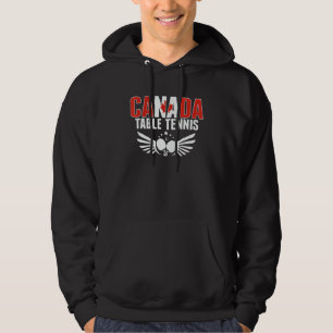 Canada Bordtennis Stöd Kanadensisk Pingis Hoodie