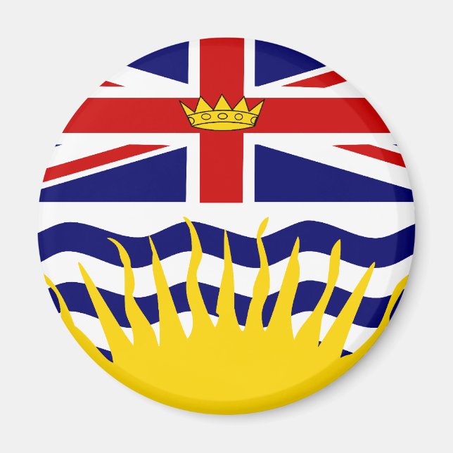 Canada British Columbia Flagga Magnet (Framsidan)