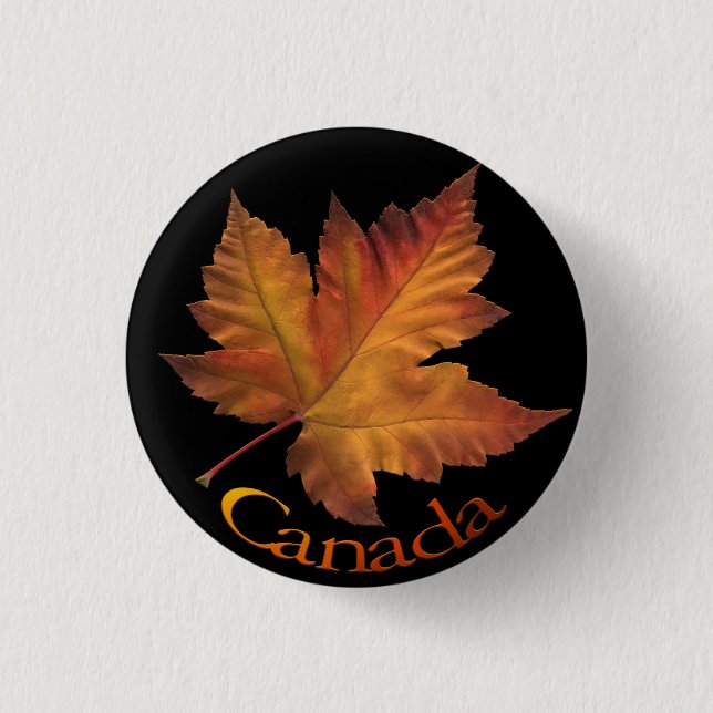 Canada Button Canada Maple Löv Souvenir Buttons Knapp (Framsida)