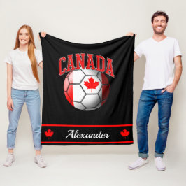 Canada Canadian Flagga Soccer Ball | Namn Fleecefilt